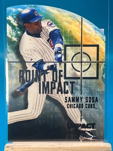 2000 Fleer Impact Sammy Sosa Point of Impact Die-Cut #3PI Chicago Cubs