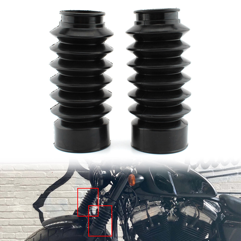 Shock Absorbers Cover Gaiters Front Fork Boot Tube Slider For Harley