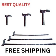 Wooden Fashion Cane Walking Stick - 36in Grooved Bamboo Style Derby Handle