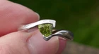 Vintage Sterling Silver & Peridot Ring - Size 7