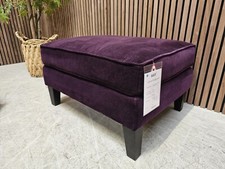 Sofa.com Iggy Medium Footstool In Plum Smart Velvet RRP-£610