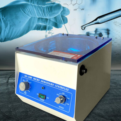 Lab Centrifuge Hematocrit Microhematocrit High-Speed Centrifuge Heavy Duty 100W