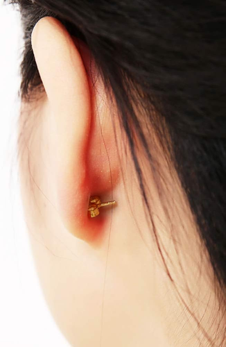 ERT 14K Gold Earring Backs - 4 Piece Replacement Yellow Gold Ear Locking for Stu - Picture 6 of 12