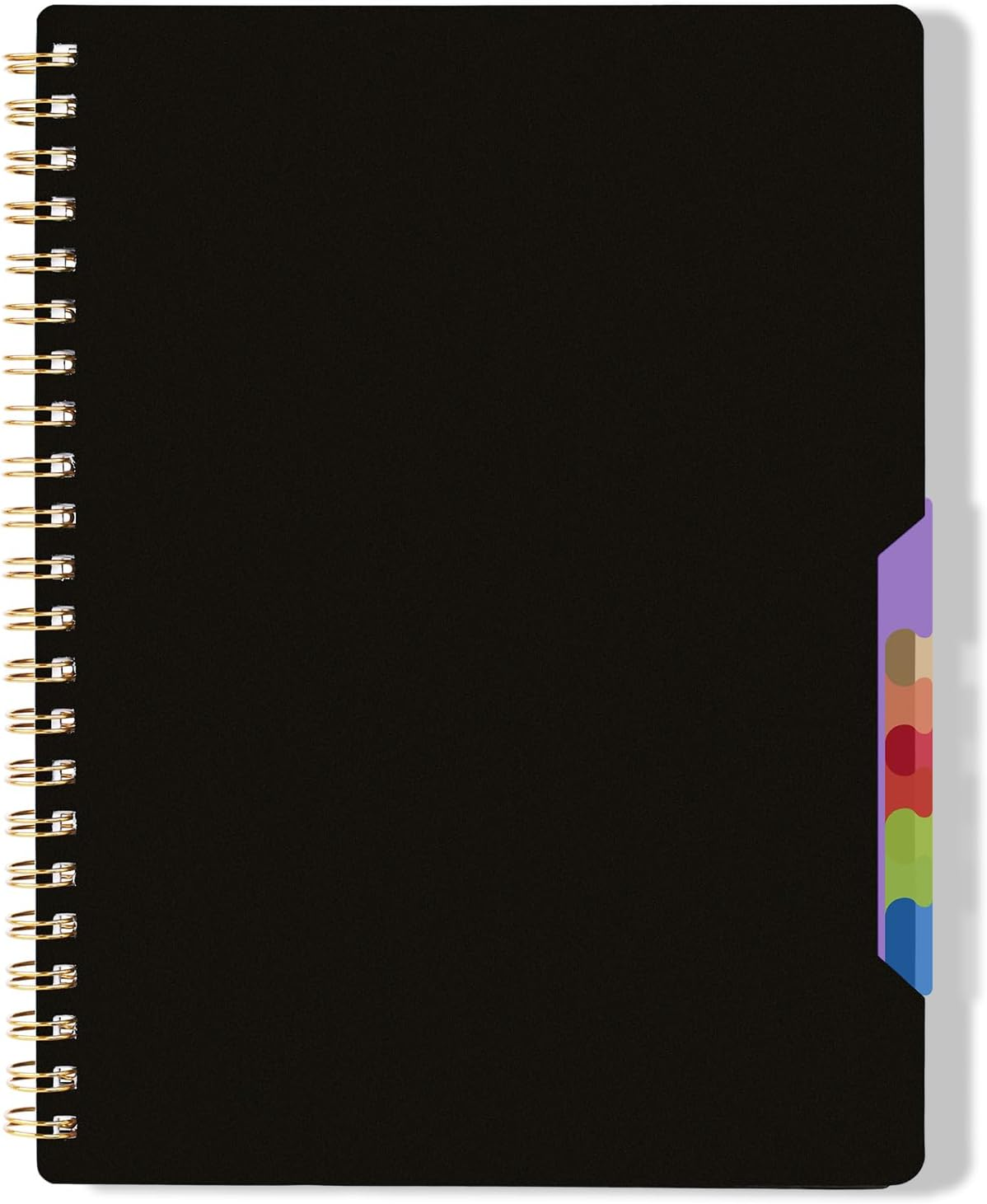 Notebook with Dividers,5 Subject Notebook Spiral Notebook Hardcover Ruled Notebo-image