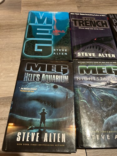 MEG Series Set Lot +LOCH Steve Alten HARDCOVER NOVELS JAWS SHARK Megalodon - Picture 2 of 10