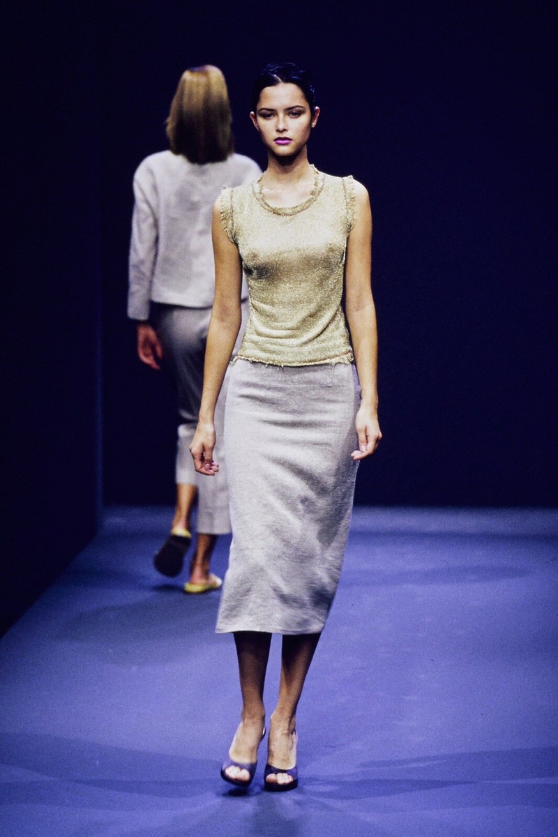 Prada Vintage Spring 1998 Gold Metallic Knit Sleeveless Crop Prada Vintage Spring 1998 Gold Metallic Knit Sleeveless Crop