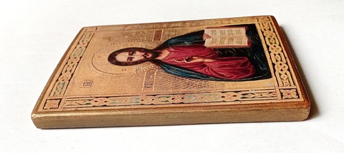 Christian Orthodox Icon of the Jesus Christ, Savior, Handmade, Board, 18x14.5cm - Picture 6 of 9