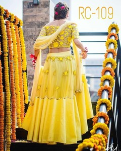 ghagra choli yellow