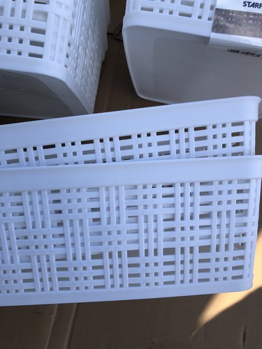 5X2PK Starplast Plastic Wicker Storage Basket Organizer Woven Ergonomic USA MADE - Picture 4 of 8