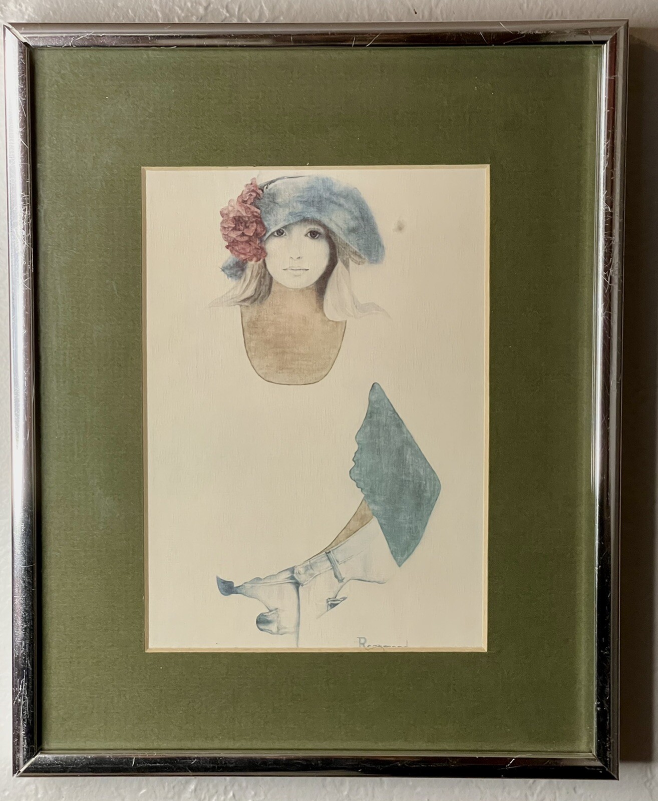 5 CHRISTINE ROSAMOND LITHOGRAPH Matted and Metal Framed Vintage eBay