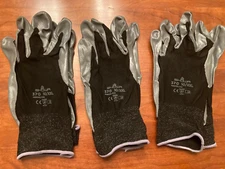 3 pair Showa 370XXL Nitrile palm work gloves 4121. New never used.