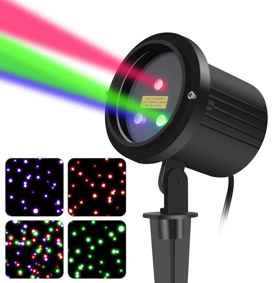Laser Projector Lights Christmas Lights for Home Garden RED BLUE & GREEN Colour - Image 2 of 4