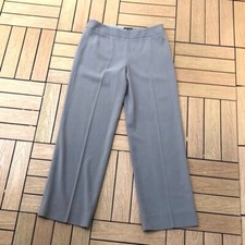 Vintage Giorgio Armani black label gray straight leg pants, Sz 42 shortened