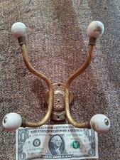 Vintage Ornate Brass Coat Hanger
