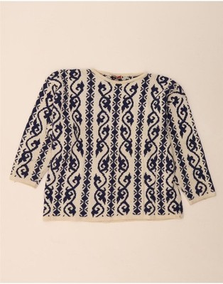 Laura Biagiotti Damen Pullover Pulli mit U-Boot-Ausschnitt UK 16 Large beige MF02
