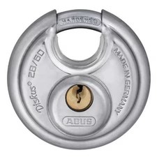 Abus 28/60 Ka Padlock, Keyed Alike, Partially Hidden Shackle, Disc Stainless