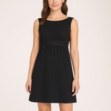 Theory Audra Black Sleeveless Wool Dress Sz 6 – Classic Little Black Dress