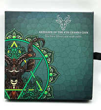 2022 PAMP Phil Lewis Antelope of the 4th Chakra 2 oz Colorized Silver Coin #230