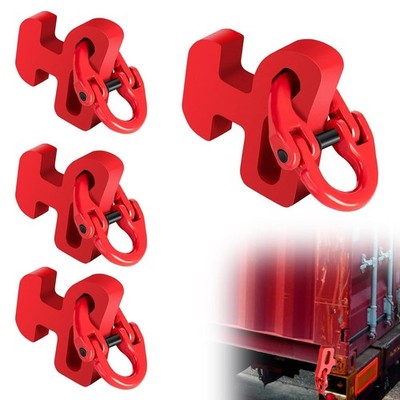 4Pcs Container Chain Bridle Hooks with 4Pcs Alloy Steel Hammerlock