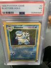 1999 POKEMON BASE SET UNLIMITED HOLO #2 BLASTOISE PSA 7 Pokémon