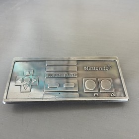 RARE Nintendo Entertainment System NES Controller Metal Belt Buckle Chrome 2007