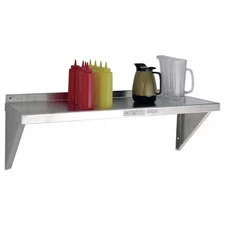 New Age Industrial 94249 Aluminum Wall Shelf, 15"D X 60"W X 13-1/4"H, Silver