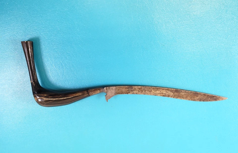 Cuchillo estilo Rentjong Kris vintage de Malasia archipiélago malayo Bade Bade Foto 4 de 4