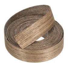 1" x 25 ft Wood Edge Banding, Pre-Glued Iron on Edging Strip, Walnut