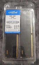 New Crucial Micron DDR5 RAM 64GB Kit (2 x 32GB) 5600MHz CL46 Desktop RAM UDIMM