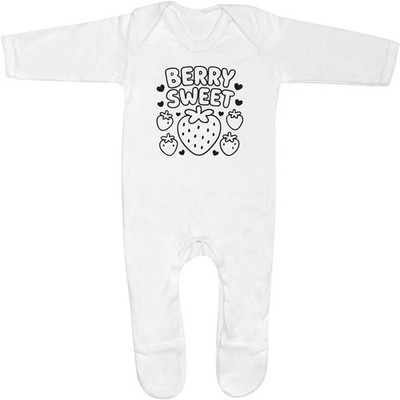 'Berry Sweet Strawberries' Baby Romper Jumpsuits / Sleep suits (SS054758)
