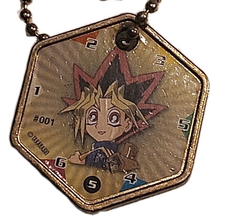 Yu-Gi-Oh Hexors Battle Tile Metal Medallion Yami Yugi 1.5" Necklace Pendant #001
