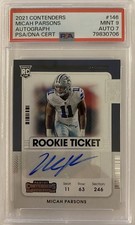 2021 Contenders Micah Parsons Autograph PSA/DNA CERT #146 Rookie RC PSA MINT 9