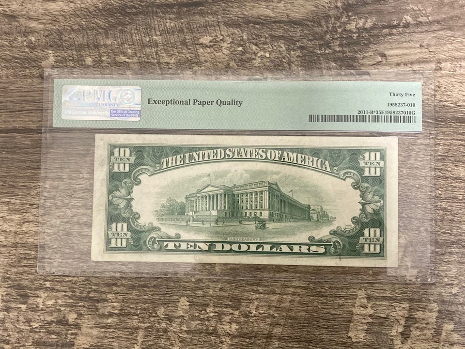 Series 1950 A 10$ Dollar Bill Federal Reserve Note Ten Dollars, Choice Very Fine - Image 3 of 3