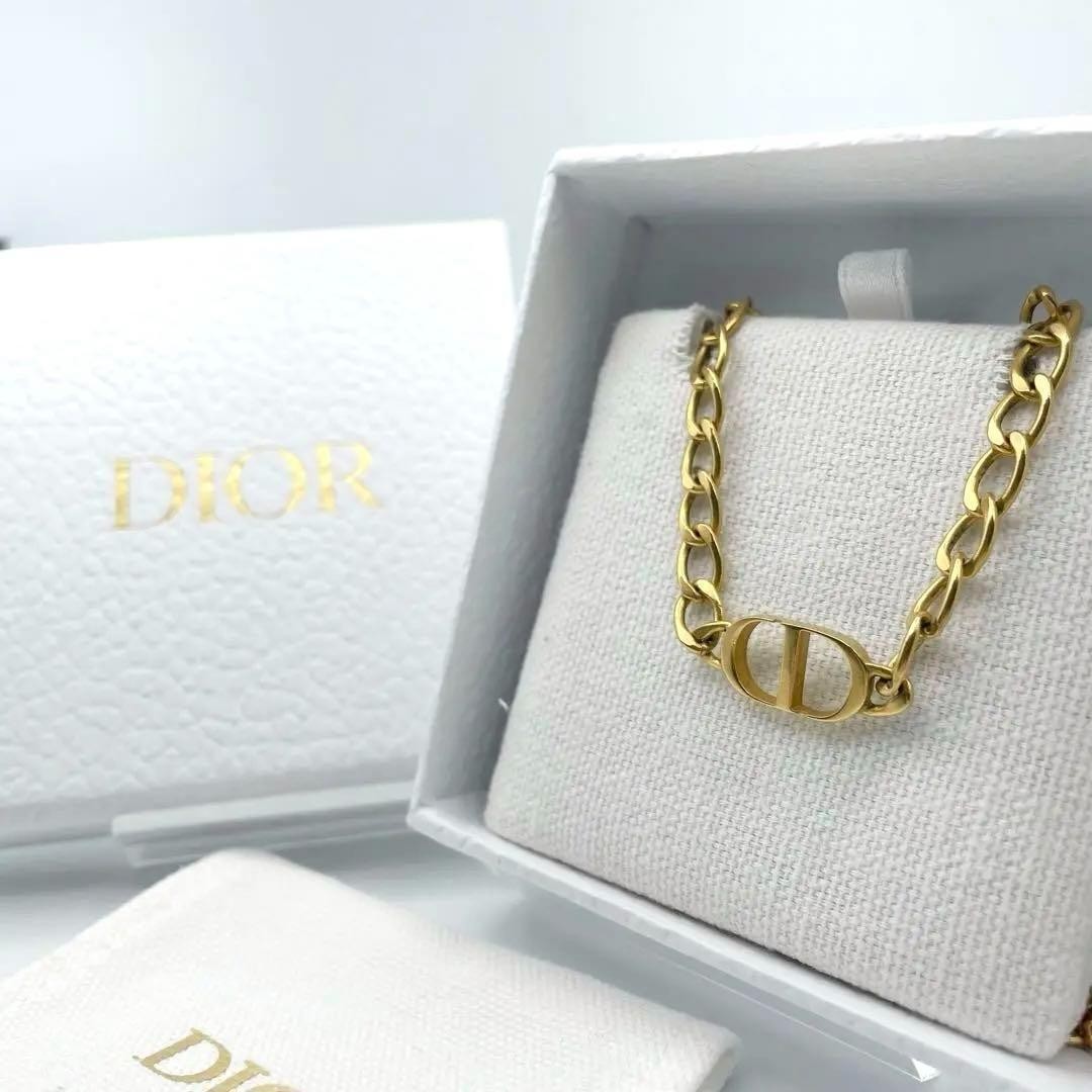 Christian Dior Rare Petit Cd Choker Necklace Gold | eBay
