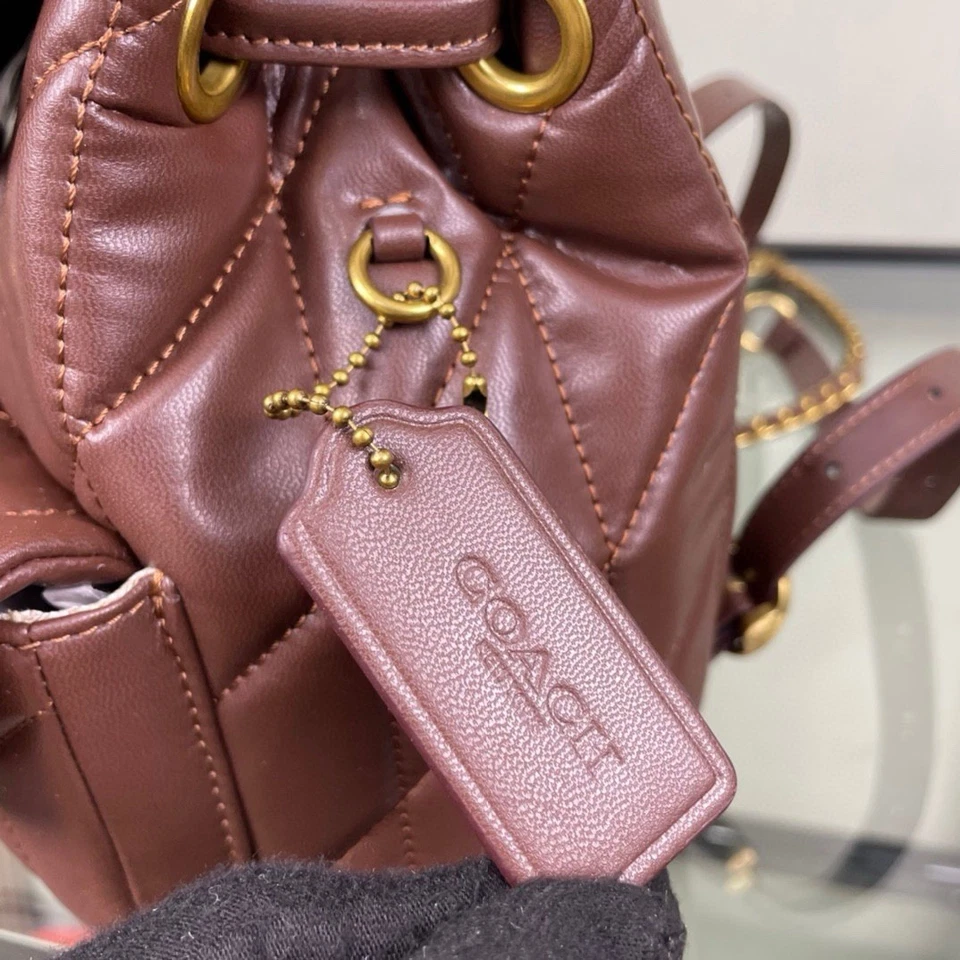 COACH Tabby Quilted Backpack Maple CU077 Outlet NEW FREE SHIPPING - Image 4 of 4