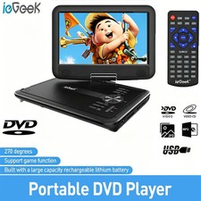 ieGeek 11.5" Portable DVD Player Swivel Screen,Rechargeable Battery ,Region Free