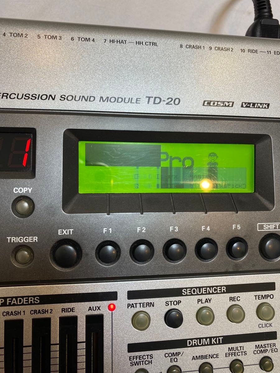 Roland TD-20 Drum Sound Module Sound Output Confirmed LCD Display