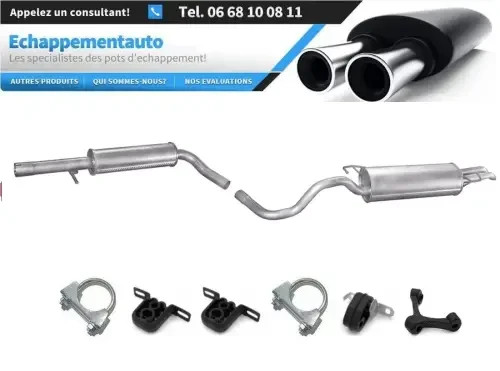 Système d'échappement pour Seat Toledo II 1.4 1.6 1.9SDi 1998-2005 en acier aluminisé