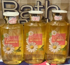3x New Bath Body Works LOVE AND SUNSHINE Body Wash/Shower Gel 10 oz Each