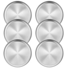 Homikit 6 Pack Stainless Steel Plates, 8 Inch Metal Kids Toddler Dinner Plate...