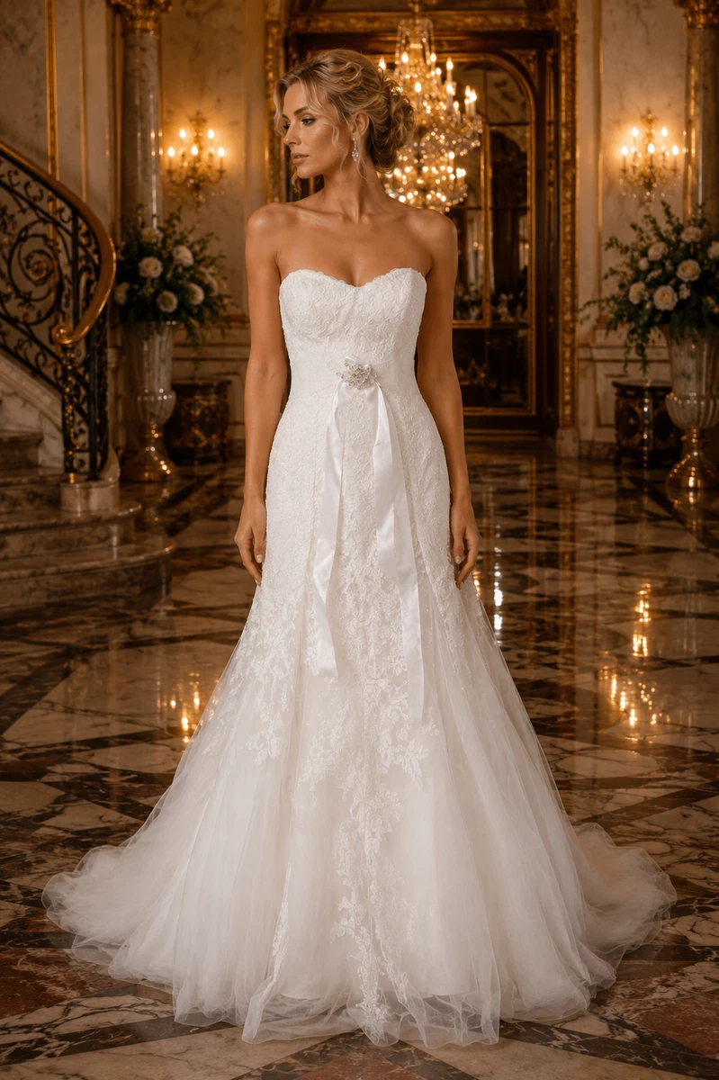lace swarovski crystal wedding dress 239 - Mermaid Nude Wedding Dress: Polka Dot Tulle Gown With Swarovski Crystals, Gold/silver Beading & Backless Design. Luxury Glamour Bridal