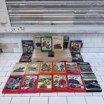 Mattel Intellivision Game Cartridge Lot of 21 Complete *Read