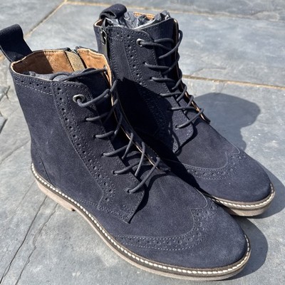 NEU Sea Salt Cornwall dunkelblau Wildleder Brouge Stiefelette EU 39 Damen UK Größe 6