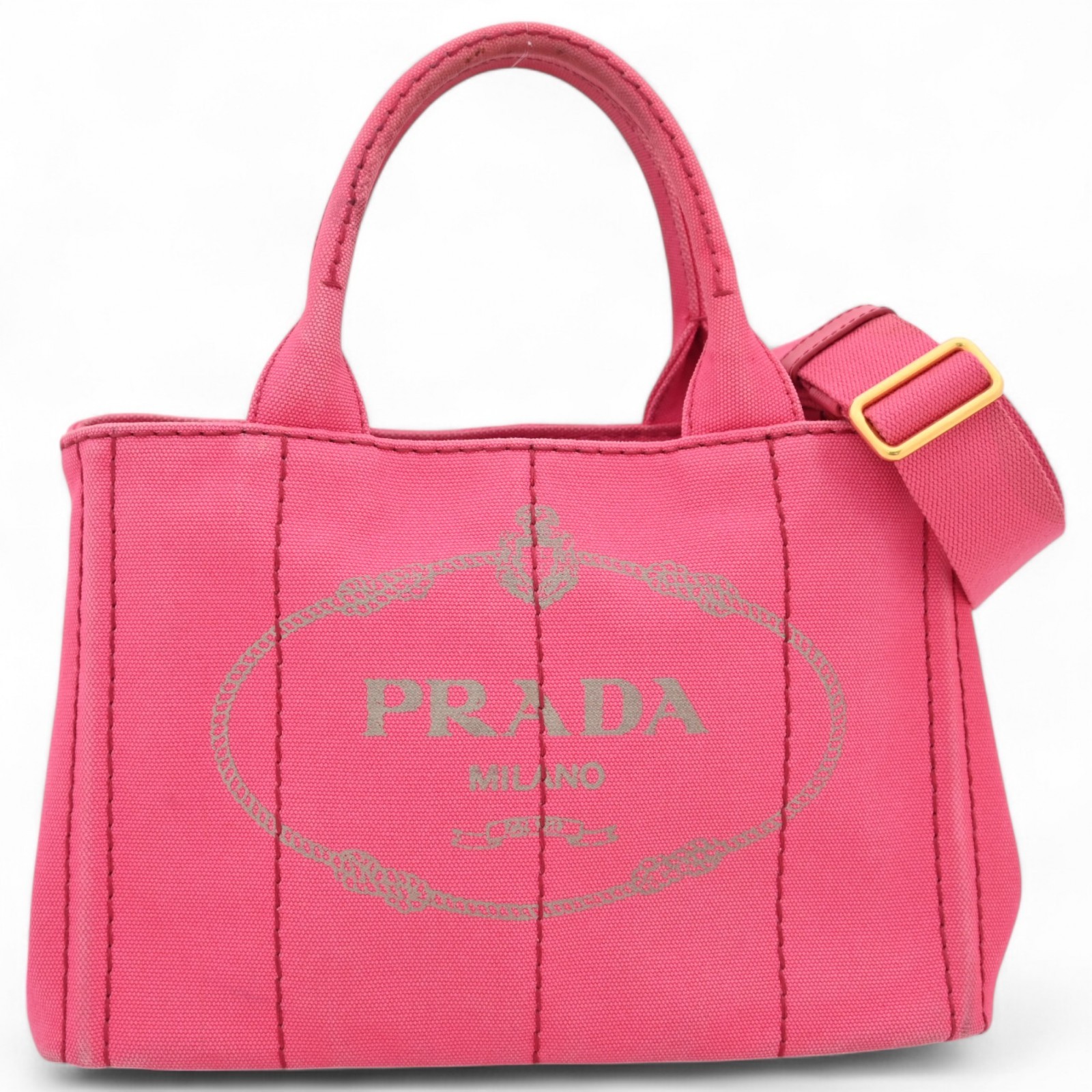 Prada Mini Canapa Denim Pink Handbag PR1332RR Luxury Crossbody Bag