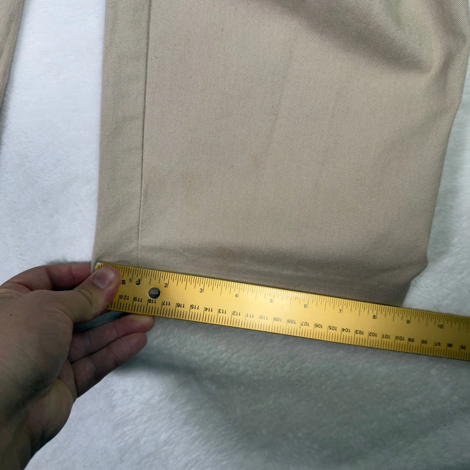 Pantalones de mujer Blair talla 18 PT beige plisados cintura alta pierna cónica Foto 4 de 4