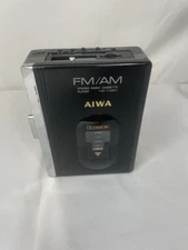 vintage aiwa portable cassette player HS-T260 Tested Working Missing Clear Piece