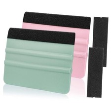 Squeegee for Vinyl, 2 Pcs Vinyl Squeegee with Extra 2 Felt 2 Pack Teal  Pink