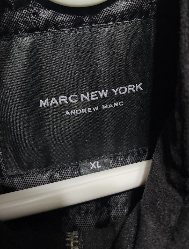 Marc New York Andrew Marc Wool Blend Overcoat Black XL - Image 2 of 4