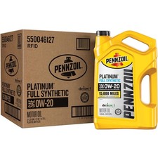Platinum Full Synthetic 0W-20 Motor Oil 5-Quart, Case of 3 32.73 per gallon