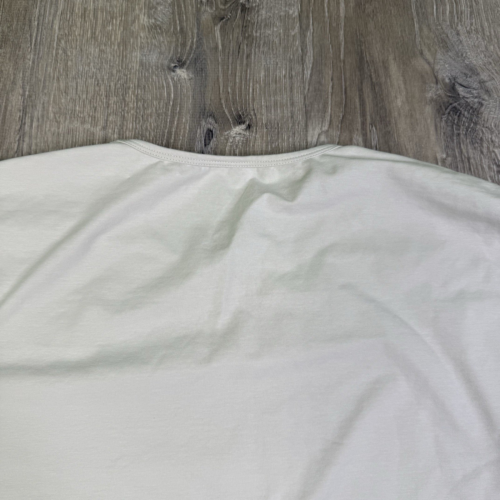 BYLT Long Sleeve Shirt Drop Cut Lux Premium Basics Crewneck Tee White Men’s XL